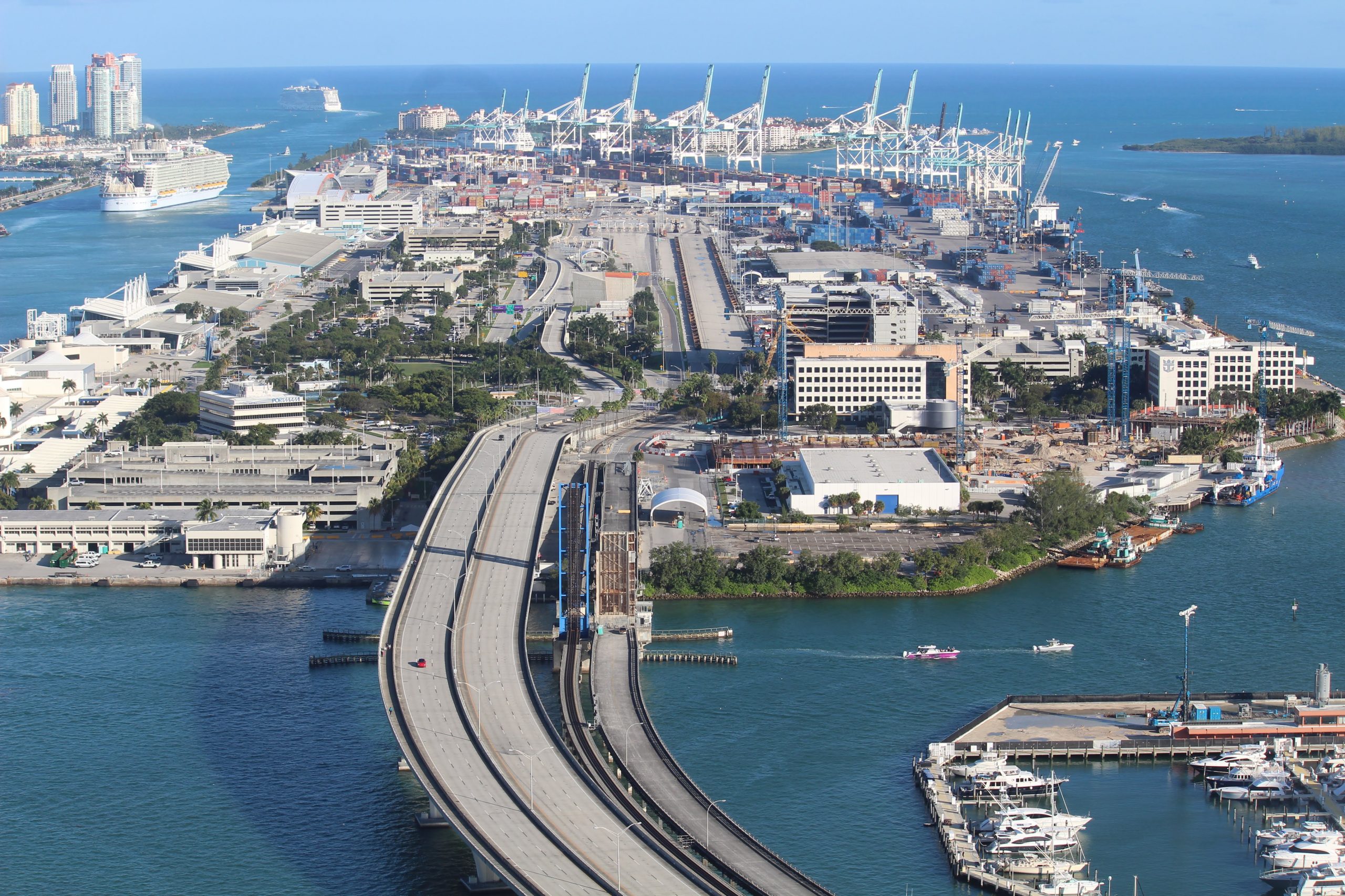 The Splendor of Downtown Miami Skyline and the Port of Miami… so Worthy of a Visit. photo